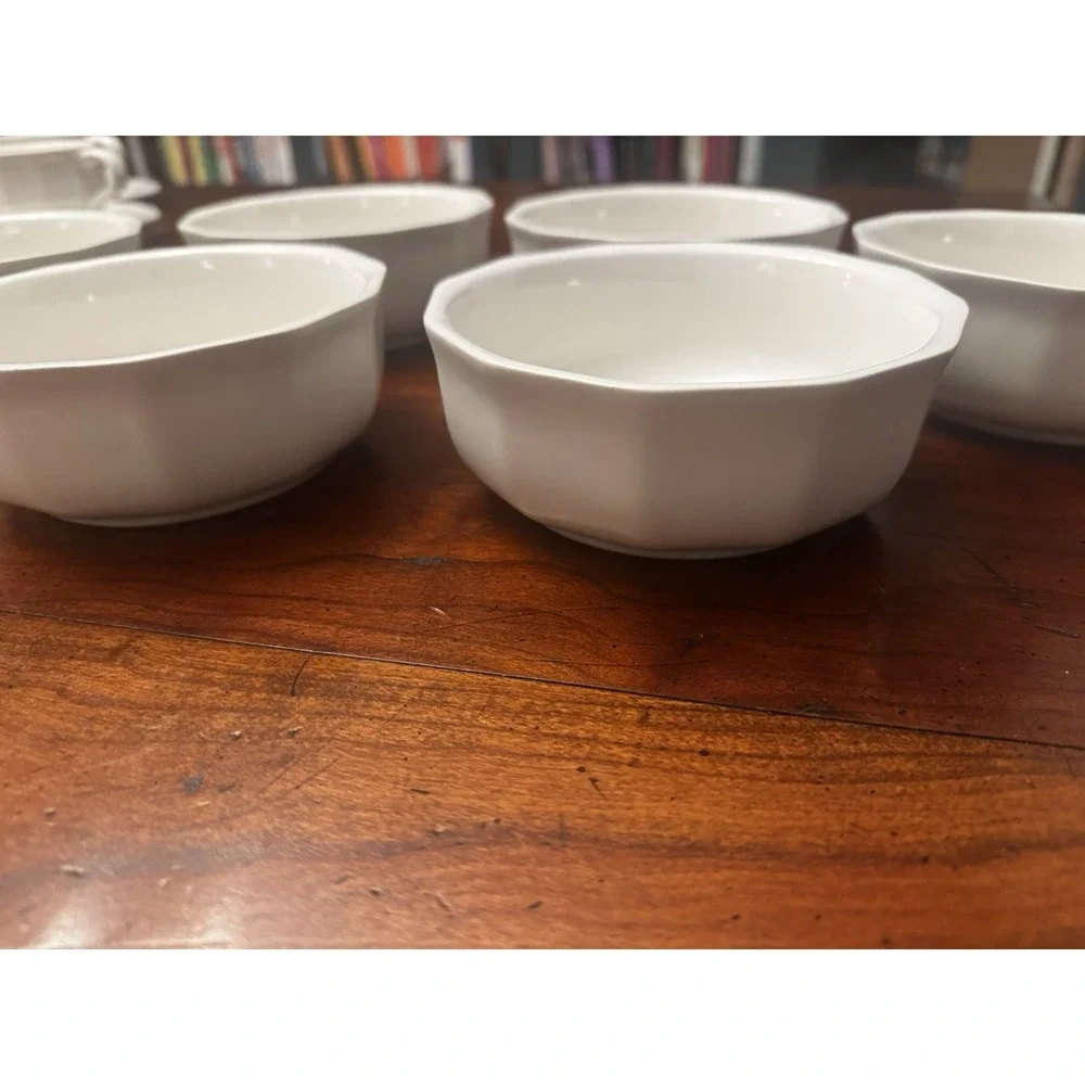 Set Of 6 Vintage Original Heritage White Pfalzgraff Soup Cereal Bowl 5 5/8